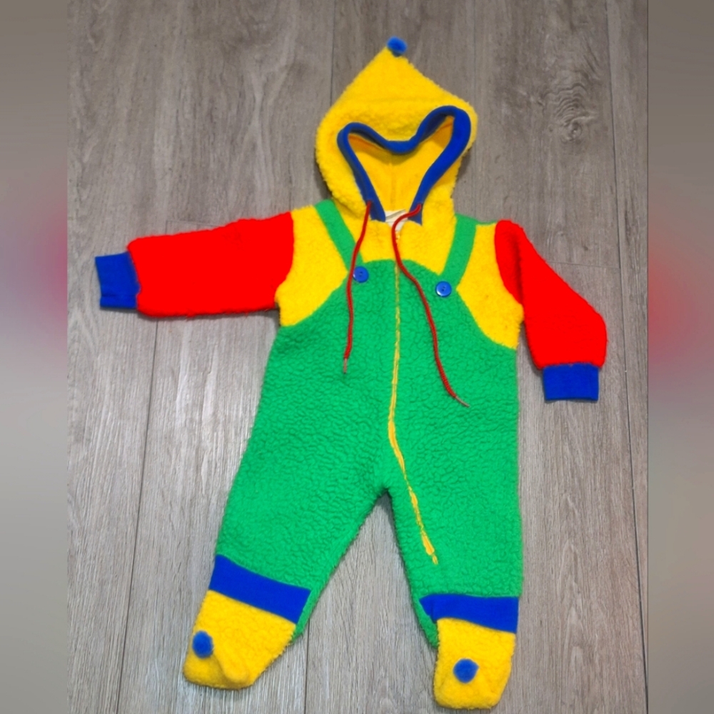 Vintage Baby Sleeper Cuddler by Doespun  Suit size M 22-26 LBS   70's - 80's
